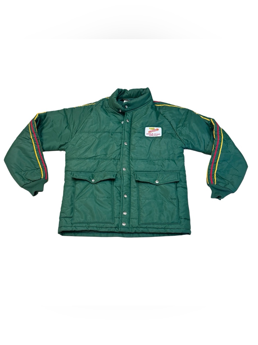 Vintage Dekalb Pfizer Genetics Men’s Green Swingster Puffer Jacket USA 70s M